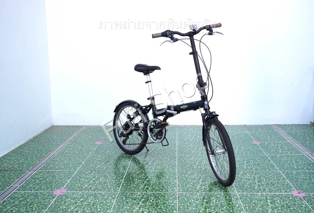 จักรยานพับได้ญี่ปุ่น - ล้อ 20 นิ้ว - มีเกียร์ - อลูมิเนียม - Mini Cooper - สีเขียว [จักรยานมือสอง]