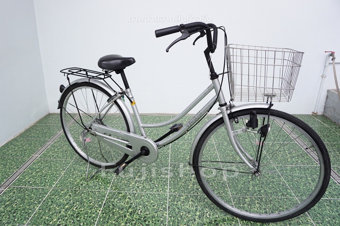 จักรยานแม่บ้านญี่ปุ่น - ล้อ 26 นิ้ว - ไม่มีเกียร์ - Suntrust - สีเงิน [จักรยานมือสอง]
