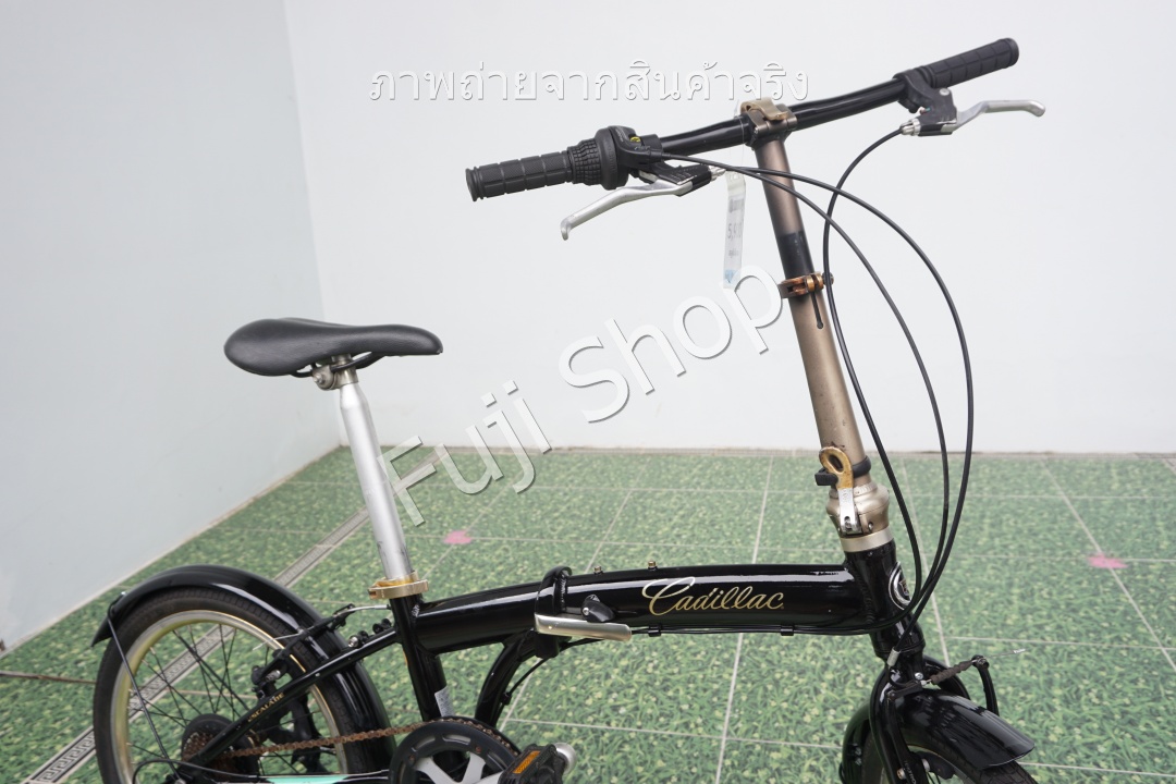 จักรยานพับได้ญี่ปุ่น - ล้อ 20 นิ้ว - มีเกียร์ - อลูมิเนียม - Cadillac - สีดำ [จักรยานมือสอง]
