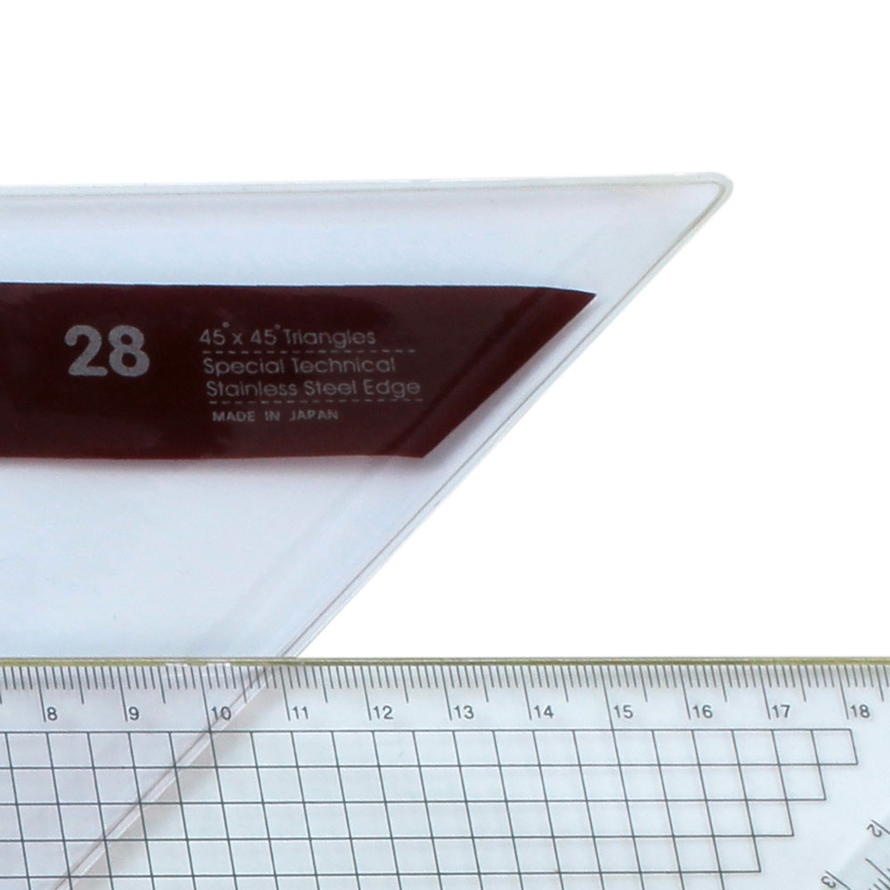 ไม้ฉากสามเหลี่ยมขอบฝังสแตนเลส