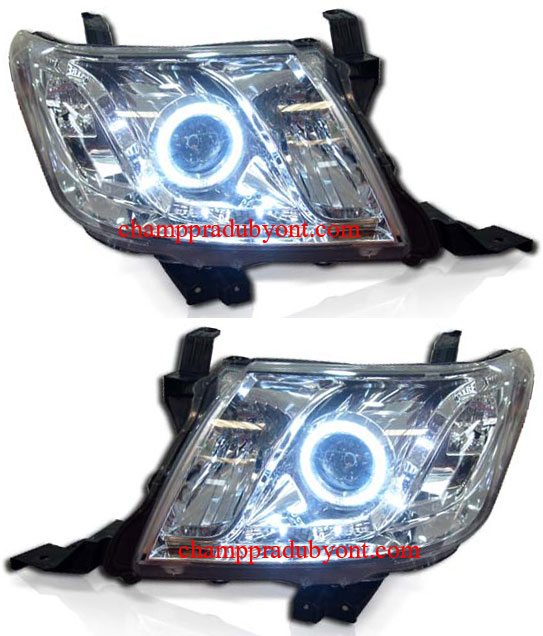 ไฟหน้าโปรเจคเตอร์ TOYOTA VIGO CHAMP 11-14 ขาว วงแหวน LED ยาว