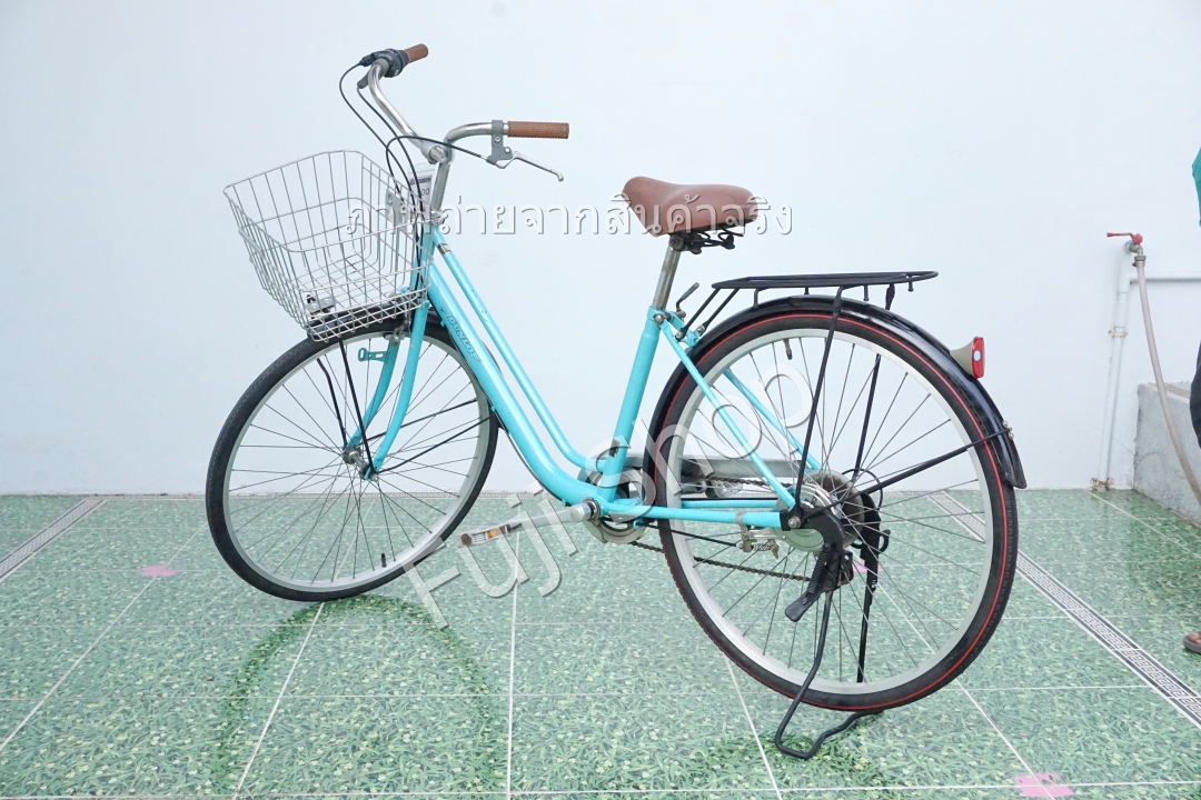 จักรยานแม่บ้านญี่ปุ่น - ล้อ 26 นิ้ว - เกียร์ 6 สปีด - สีฟ้า [จักรยานมือสอง]