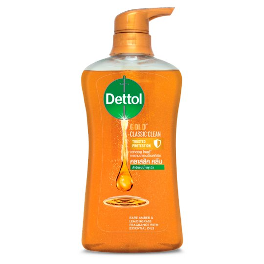 DETTOL เดทตอล เจลอาบน้ำ โกลด์ คลาสสิค คลีน 500 มล