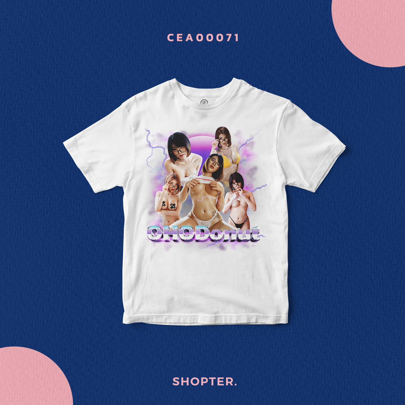 เสื้อยืด พิมพ์ลาย T-Shirt OHODonut (White) CEA00071 #OHODonut #SHOPTER