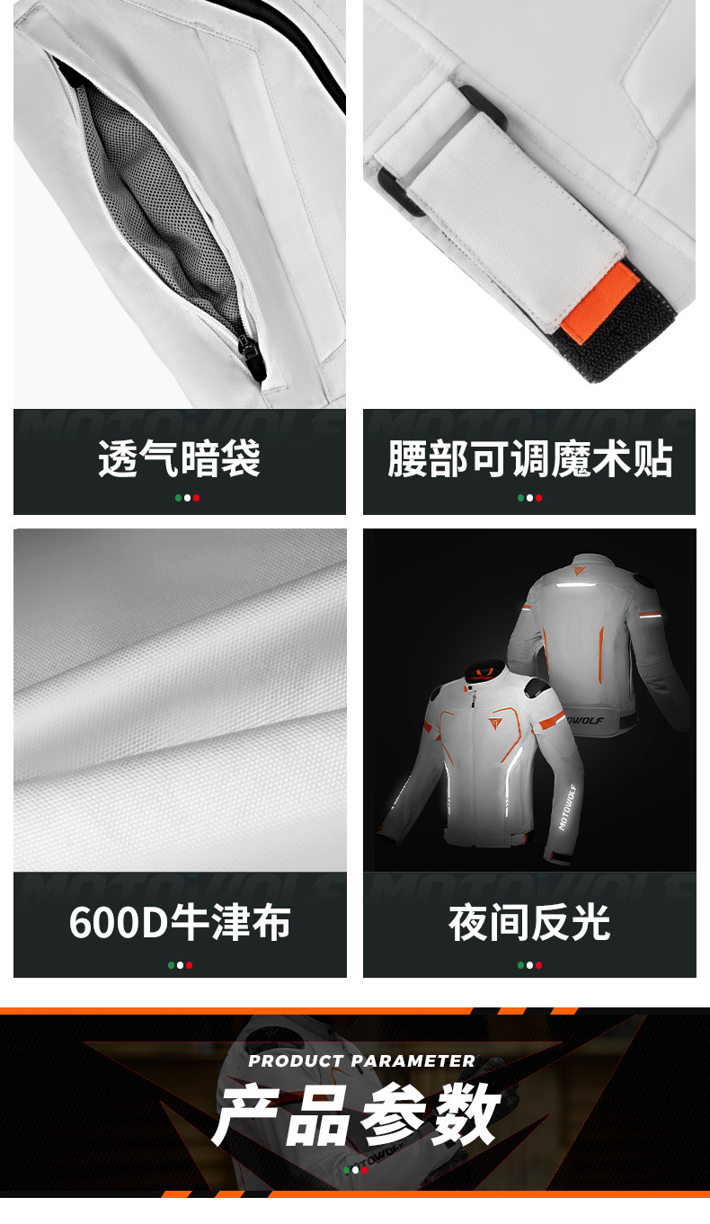 เสื้อการ์ดMOTOWOLF JM4