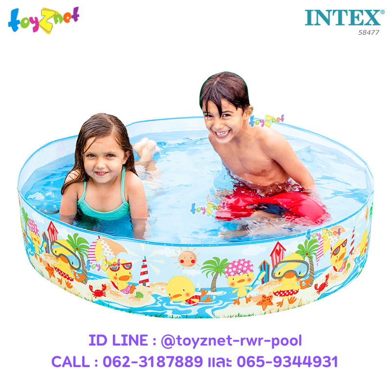 Intex สระขอบตั้ง เป็ดน้อย 4 ฟุต (1.22x0.25 ม.) รุ่น 58477