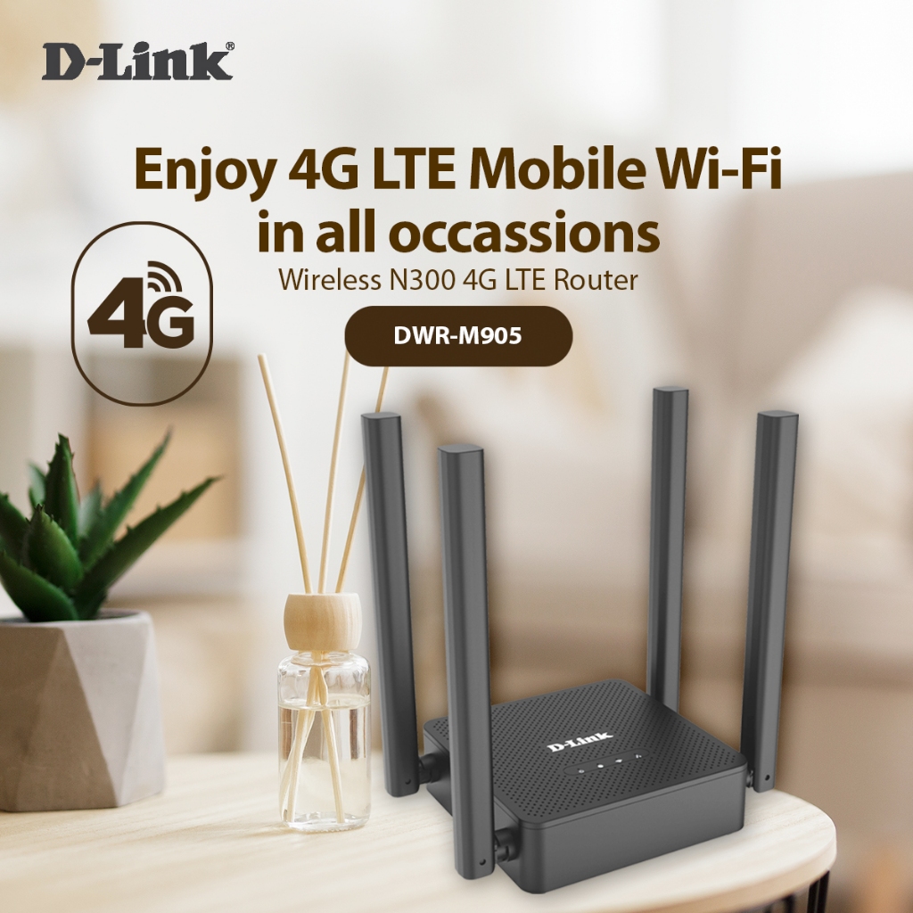 D-LINK DWR-M905 : Wireless N300 4G Router BY BILLIONAIRE SECURETECH DWR-M905