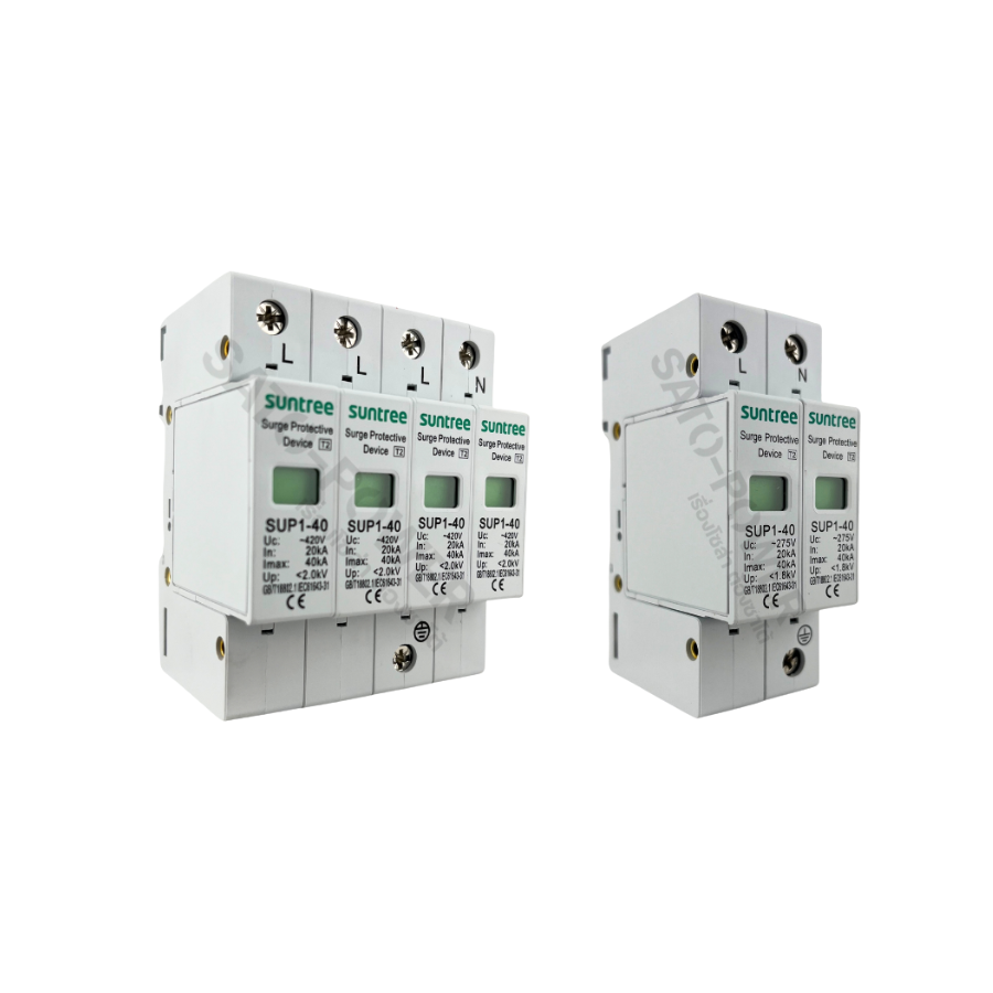 Suntree Surge Ac 2P 4P อุปกรณ์ป้องกันความเสียหายจากฟ้าผ่า ติดตั้งง่ายกับตู้คอนซูมเมอร์ยูนิต และโหลดเซ็นเตอร์ ป้องกันอุปกรณ์ เครื่องใช้ไฟฟ้า
