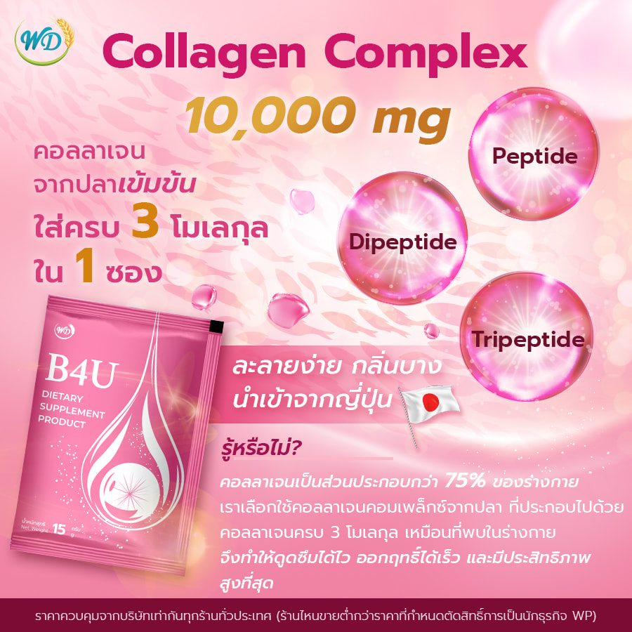 คอลลาเจน 10,000 mg นำเข้าจากญี่ปุ่น (B4U)