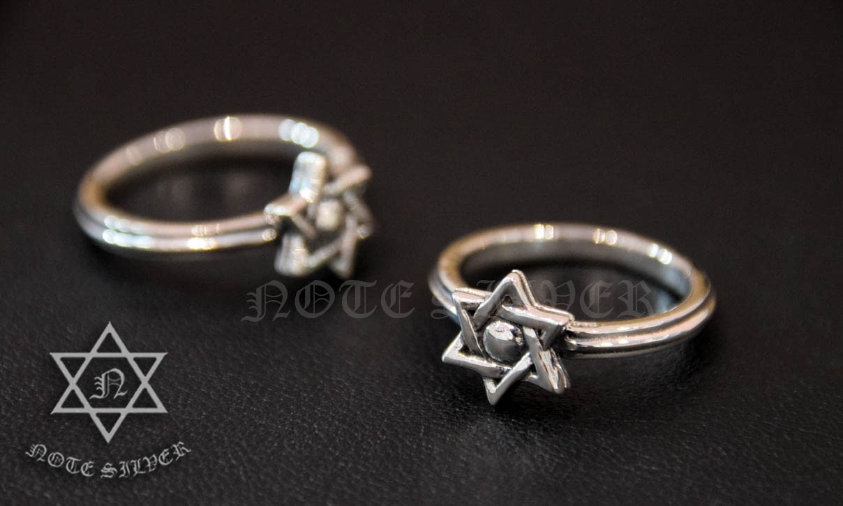 แหวนเงินแท้ ดาวหกแฉก Sterling Silver 925 NSRG2042