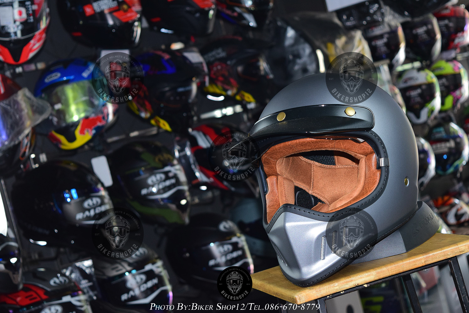 หมวกกันน็อก Bilmola รุ่น RX100 สี เงินด้าน