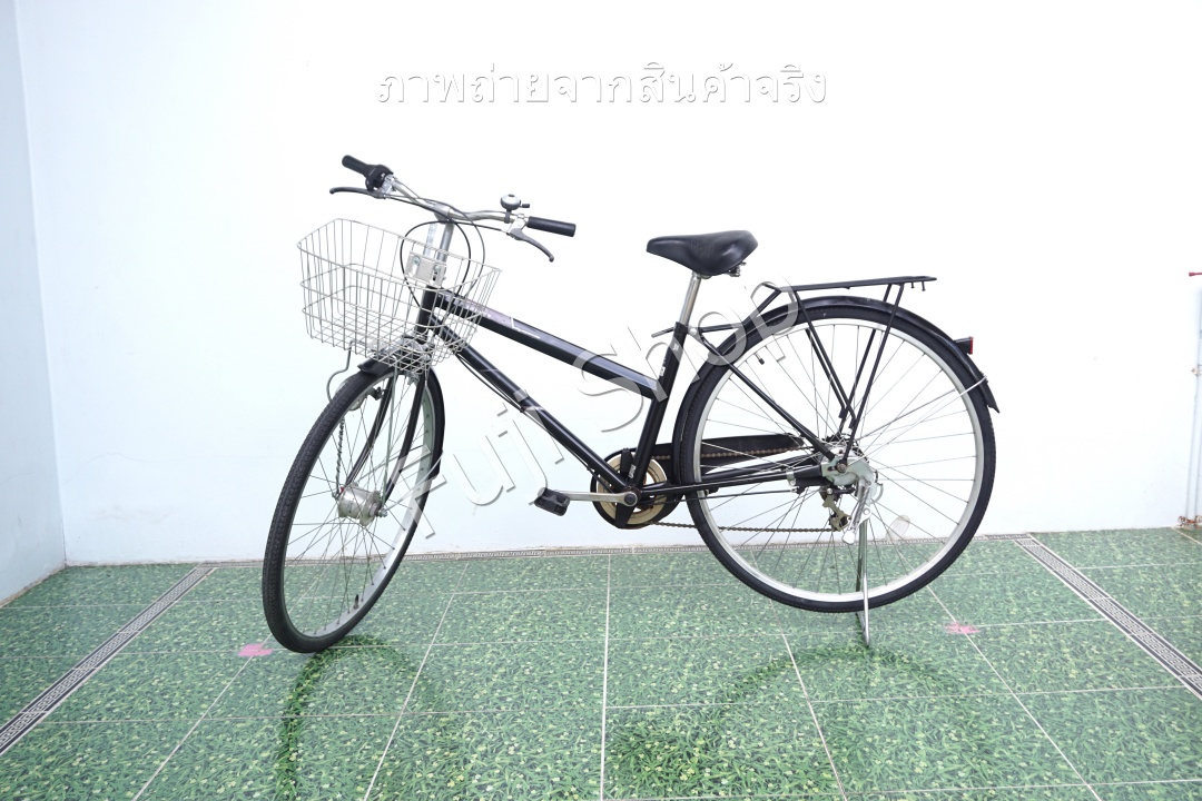จักรยานแม่บ้านญี่ปุ่น - ล้อ 27 นิ้ว - มีเกียร์ - สีดำ [จักรยานมือสอง]