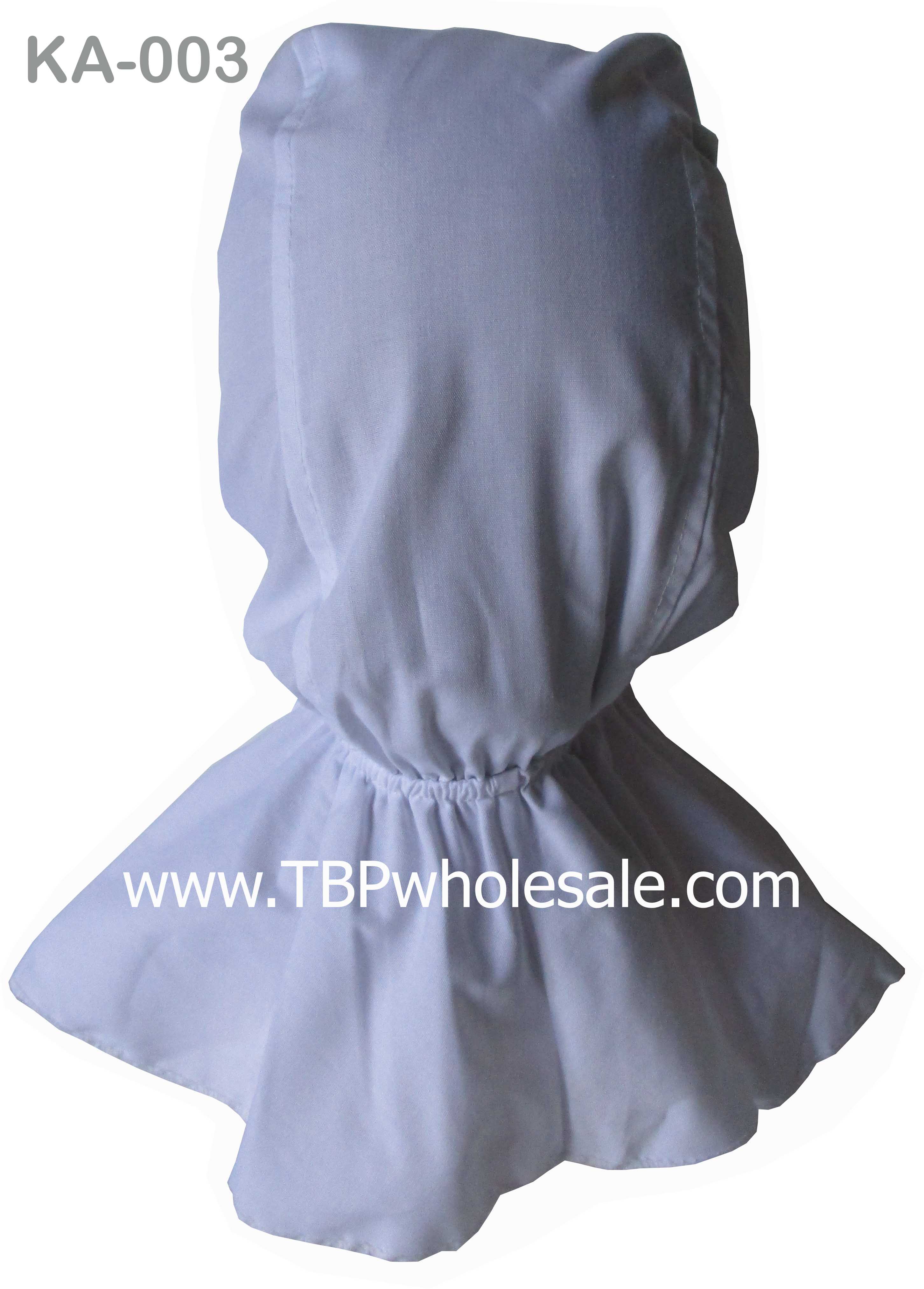 KA-003===ราคาส่ง 95 บาท ขั้นต่ำ 100 ใบ หมวกคลุมบ่า ผ้าทั้งใบแบบสวมลงมา กรอบหน้าและรอบคอเป็นยางยืด สนใจติดต่อ 0810110084/023972066