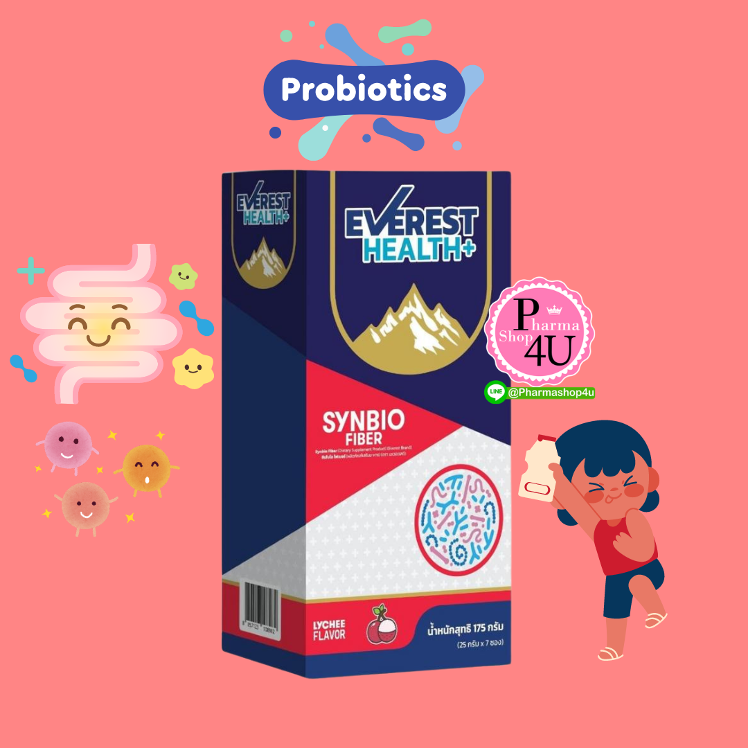 Everest Health Plus Synbio Fiber #กลิ่นลิ้นจี่ (7 ซอง/กล่อง)