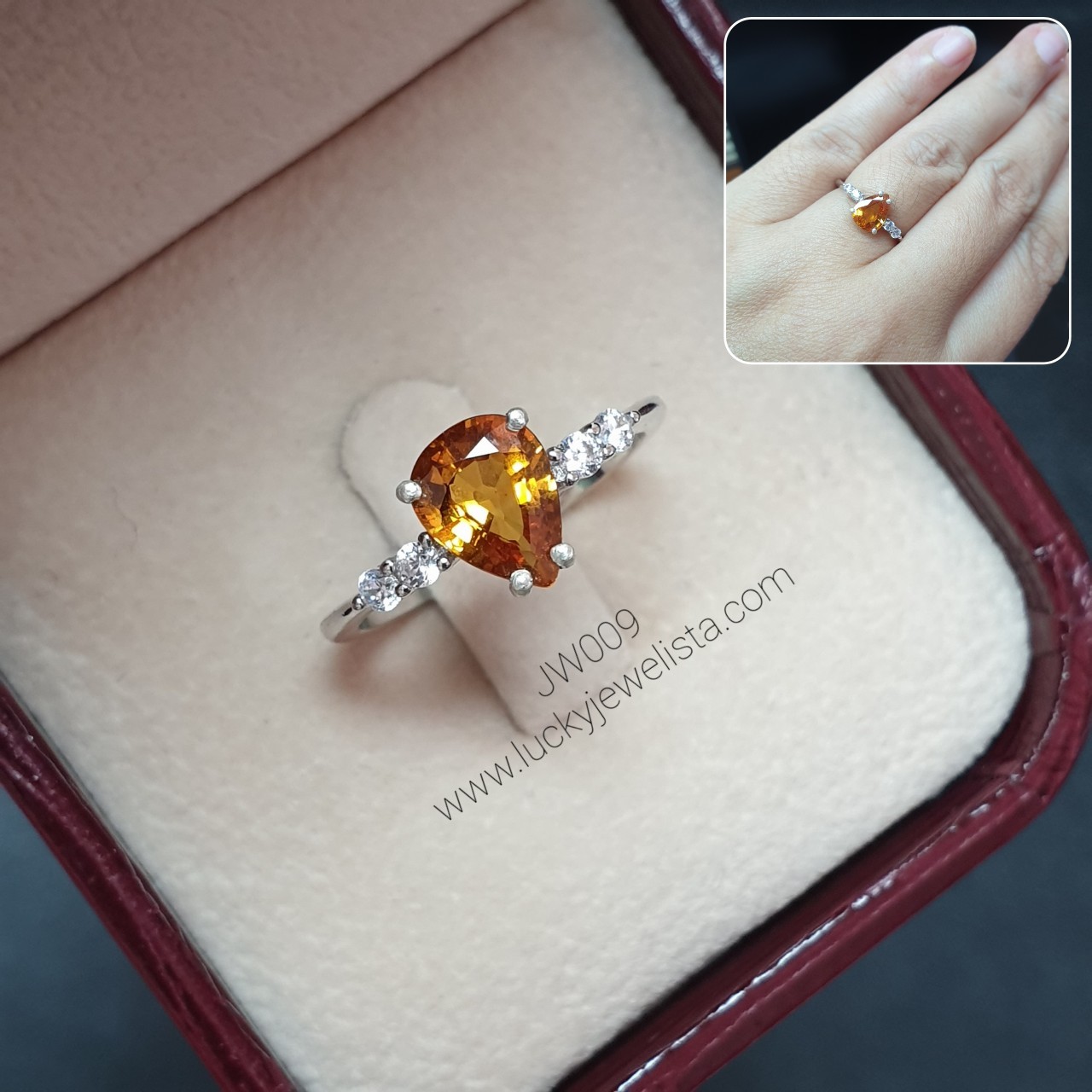 แหวนพลอยบุษราคัมบางกะจะ Yellow sapphire 1