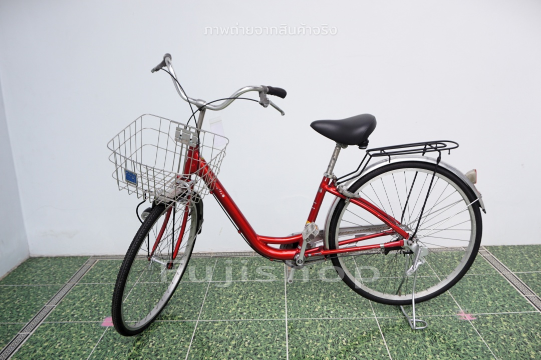 จักรยานแม่บ้านญี่ปุ่น - ล้อ 26 นิ้ว - ไม่มีเกียร์ - อลูมิเนียม - Alouette - สีแดง [จักรยานมือสอง]