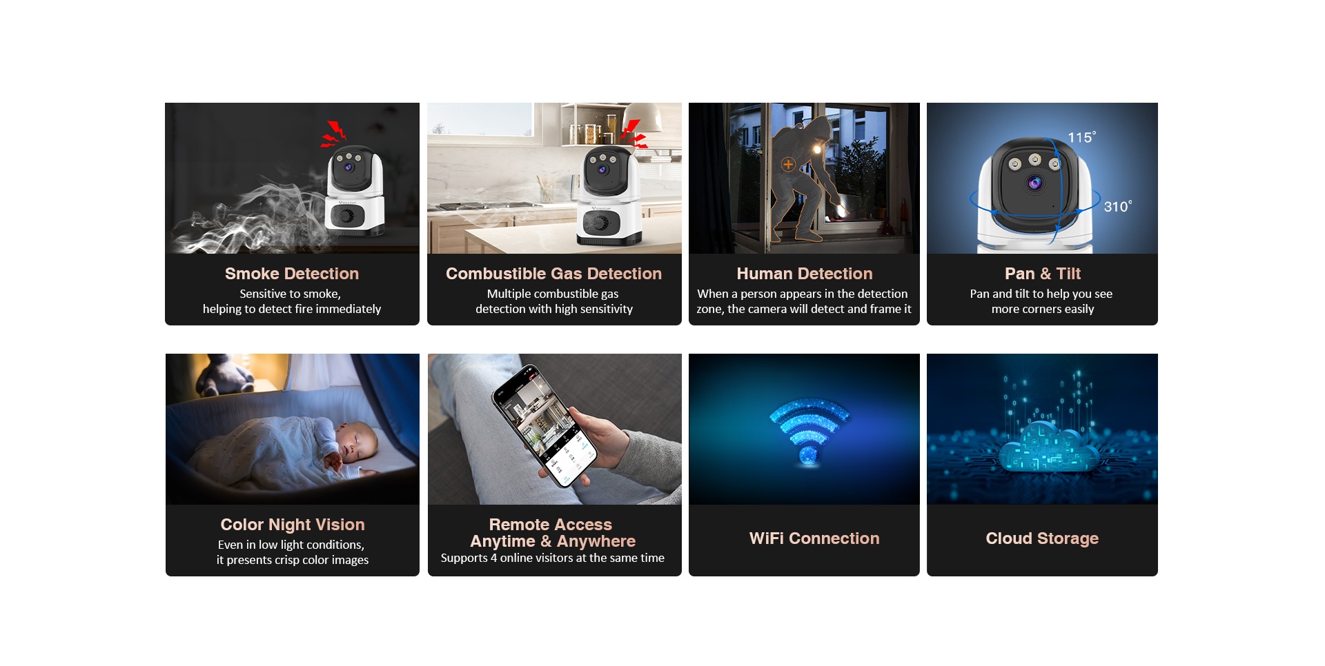 Vstarcam CS995M กล้องวงจรปิดระบบ IP WIFI 3 MP Color Night Vision มีไมค์และลำโพงในตัว แจ้งเตือนควัน BY BILLIONAIRE SECURETECH CS995M