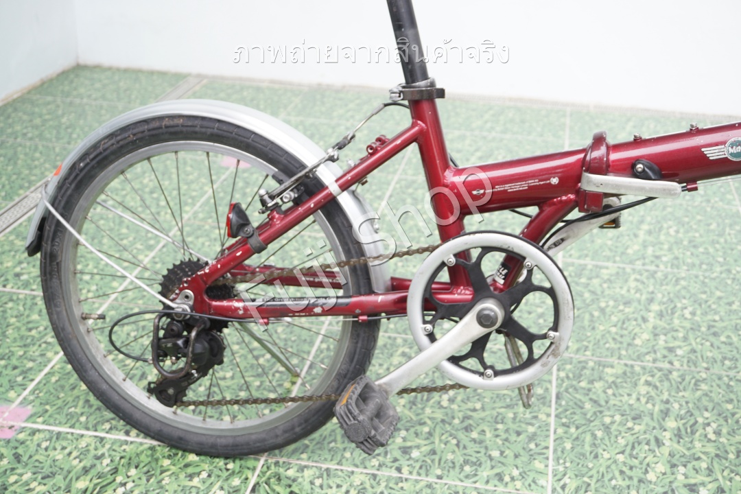 จักรยานพับได้ญี่ปุ่น - ล้อ 20 นิ้ว - มีเกียร์ - อลูมิเนียม - Mini Cooper - สีแดง [จักรยานมือสอง]