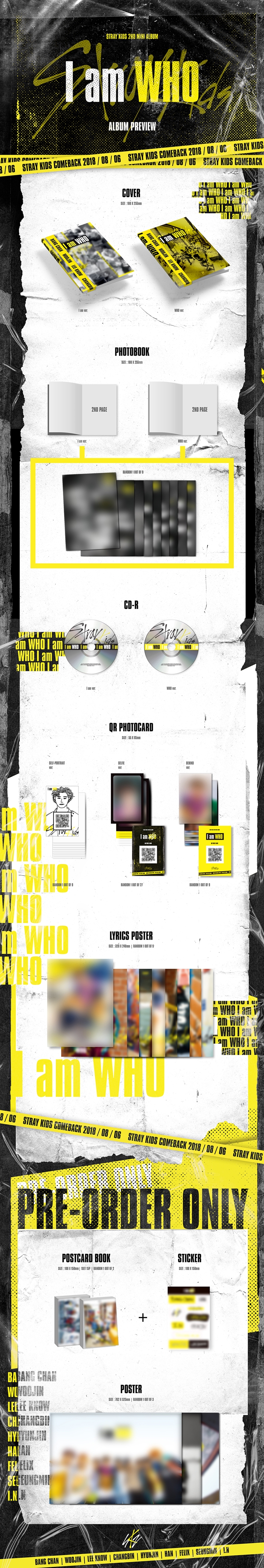 [PRE-ORDER] STRAY KIDS - 2nd Mini Album "I AM WHO" (Random Cover)