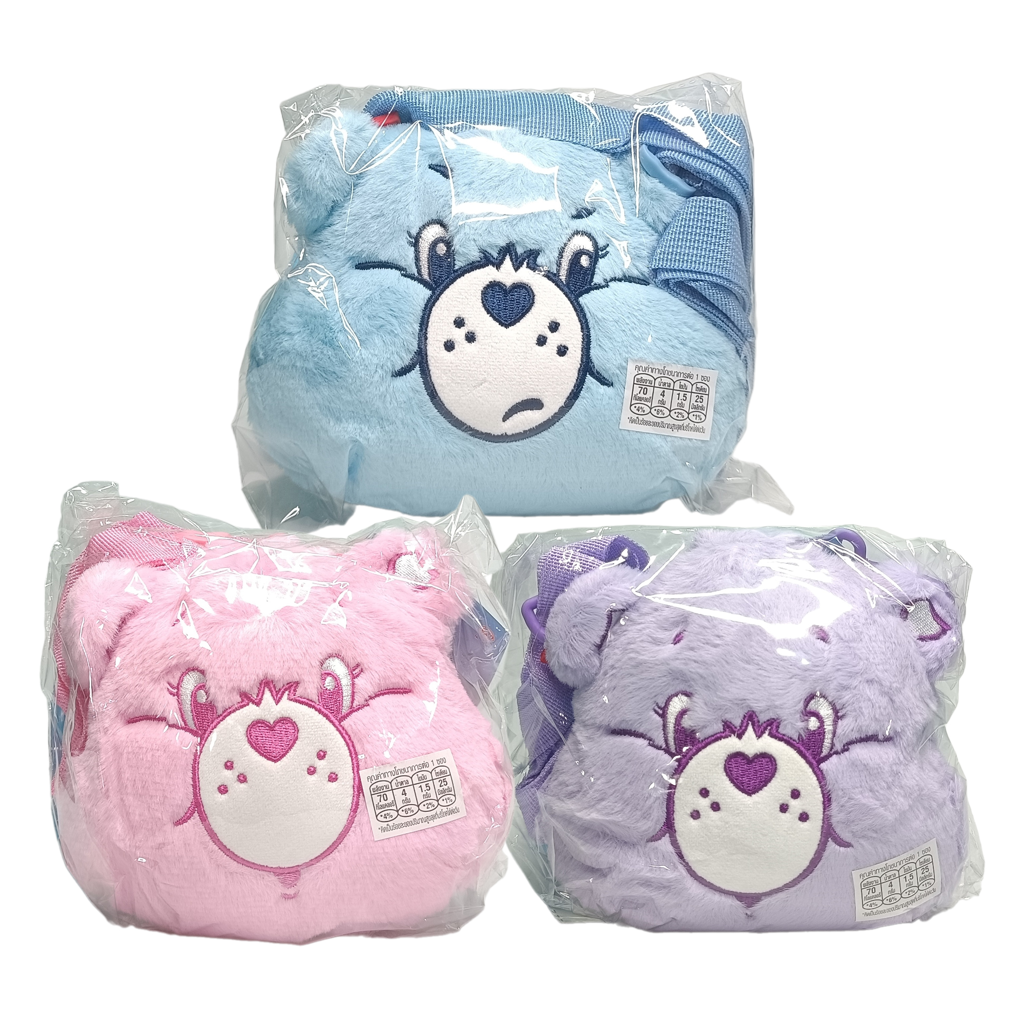 Bag Shoulder Care Bears กระเป๋าสะพายข้าง กระเป๋าผ้าขนนุ่ม ลายการ์ตูนแคร์แบร์