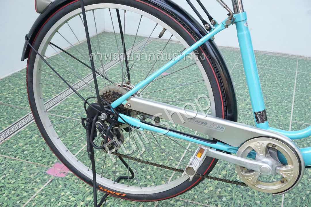 จักรยานแม่บ้านญี่ปุ่น - ล้อ 26 นิ้ว - เกียร์ 6 สปีด - สีฟ้า [จักรยานมือสอง]