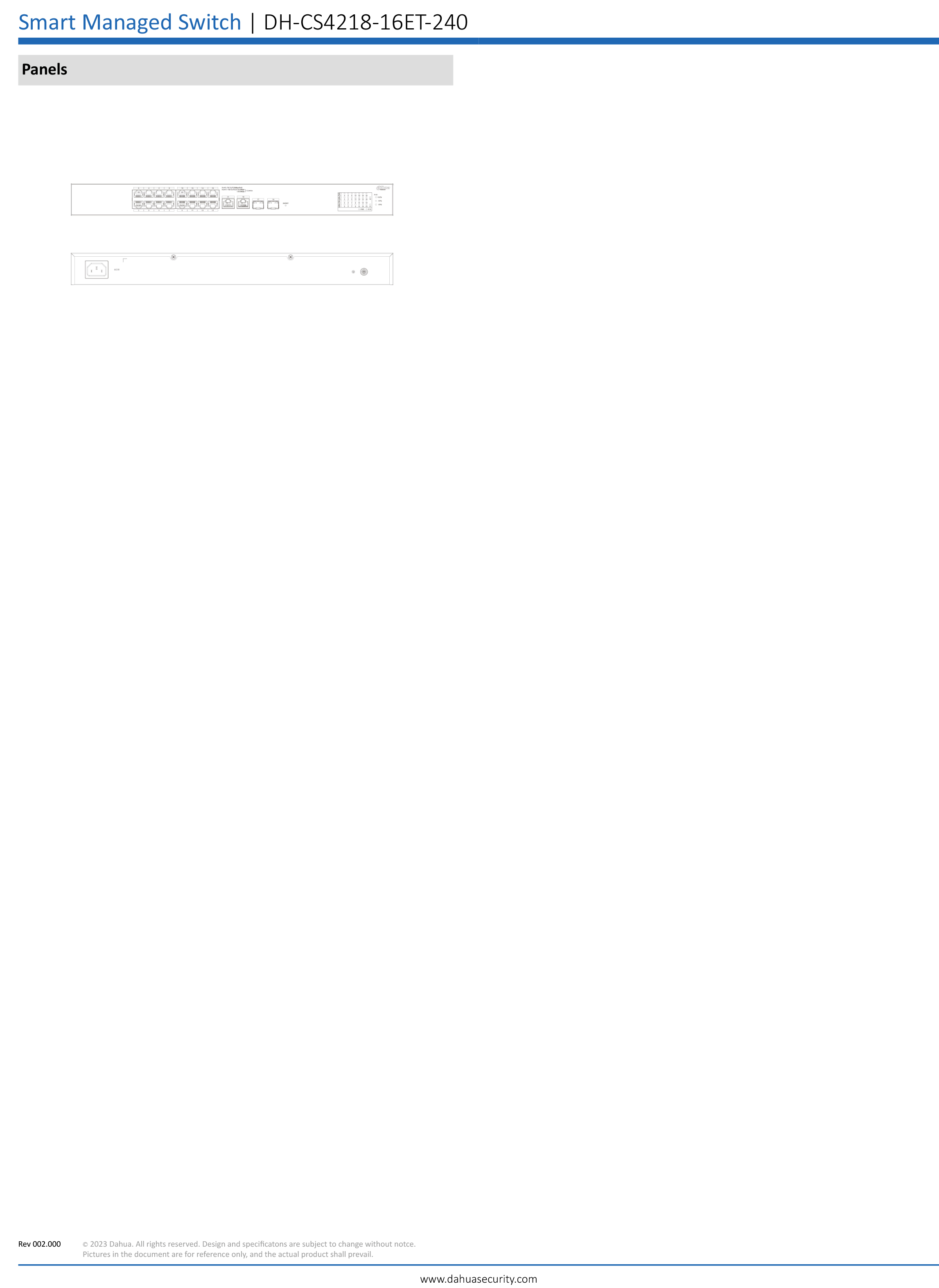 DAHUA DH-CS4218-16ET-240 : 18-Port Cloud Managed Desktop Switch with 16-Port PoE BY BILLIONAIRE SECURETECH DH-CS4218-16ET-240