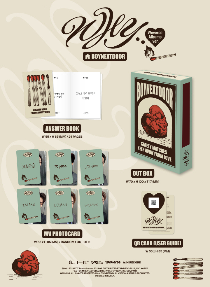 [PRE-ORDER] BOYNEXTDOOR - 1st EP Album "WHY.." (Weverse Albums ver.)