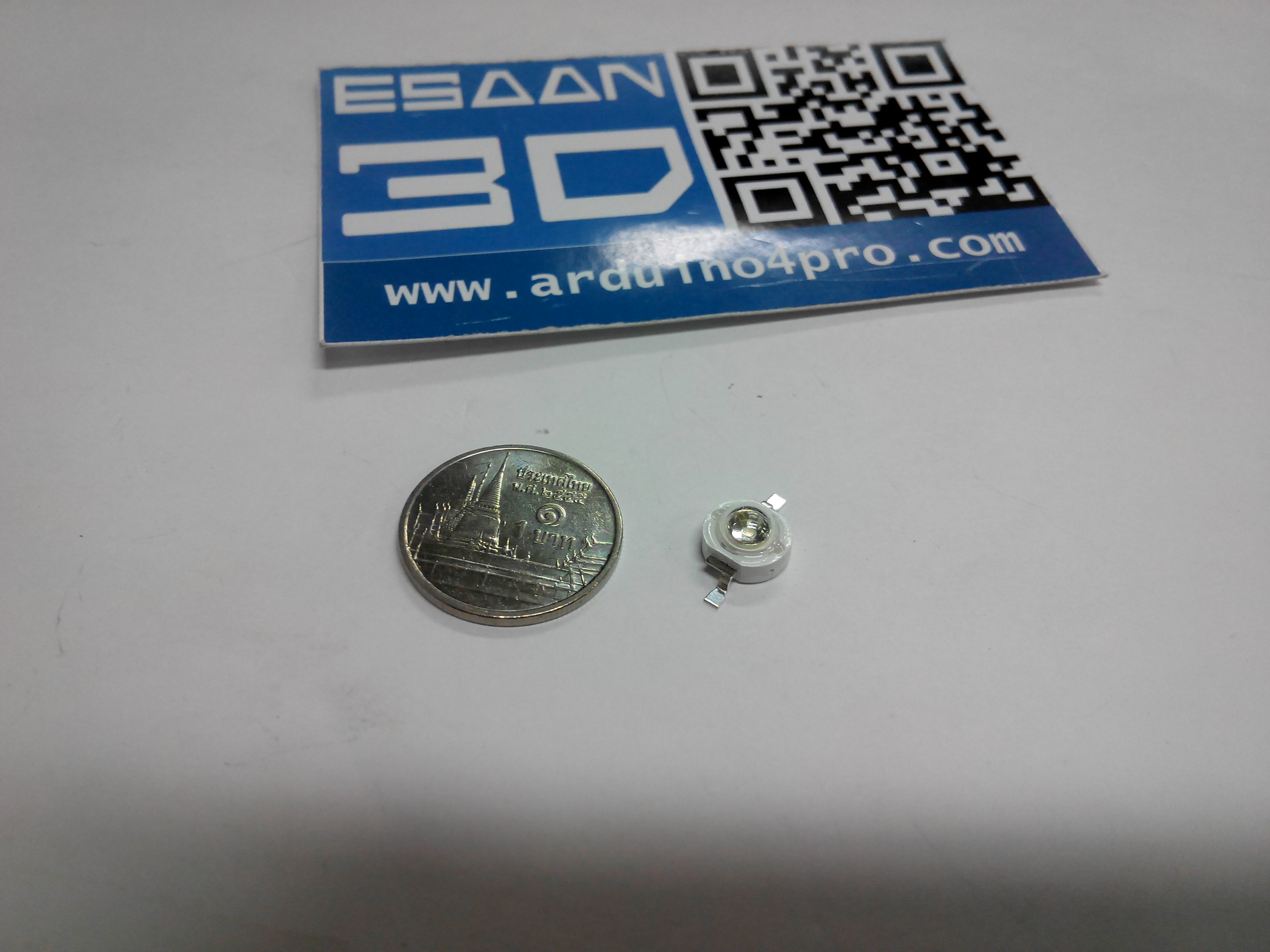 1W power LED แสงสีน้ำเงิน แรงดัน 3.2-3.4V อัตราความสว่าง 100-120LM