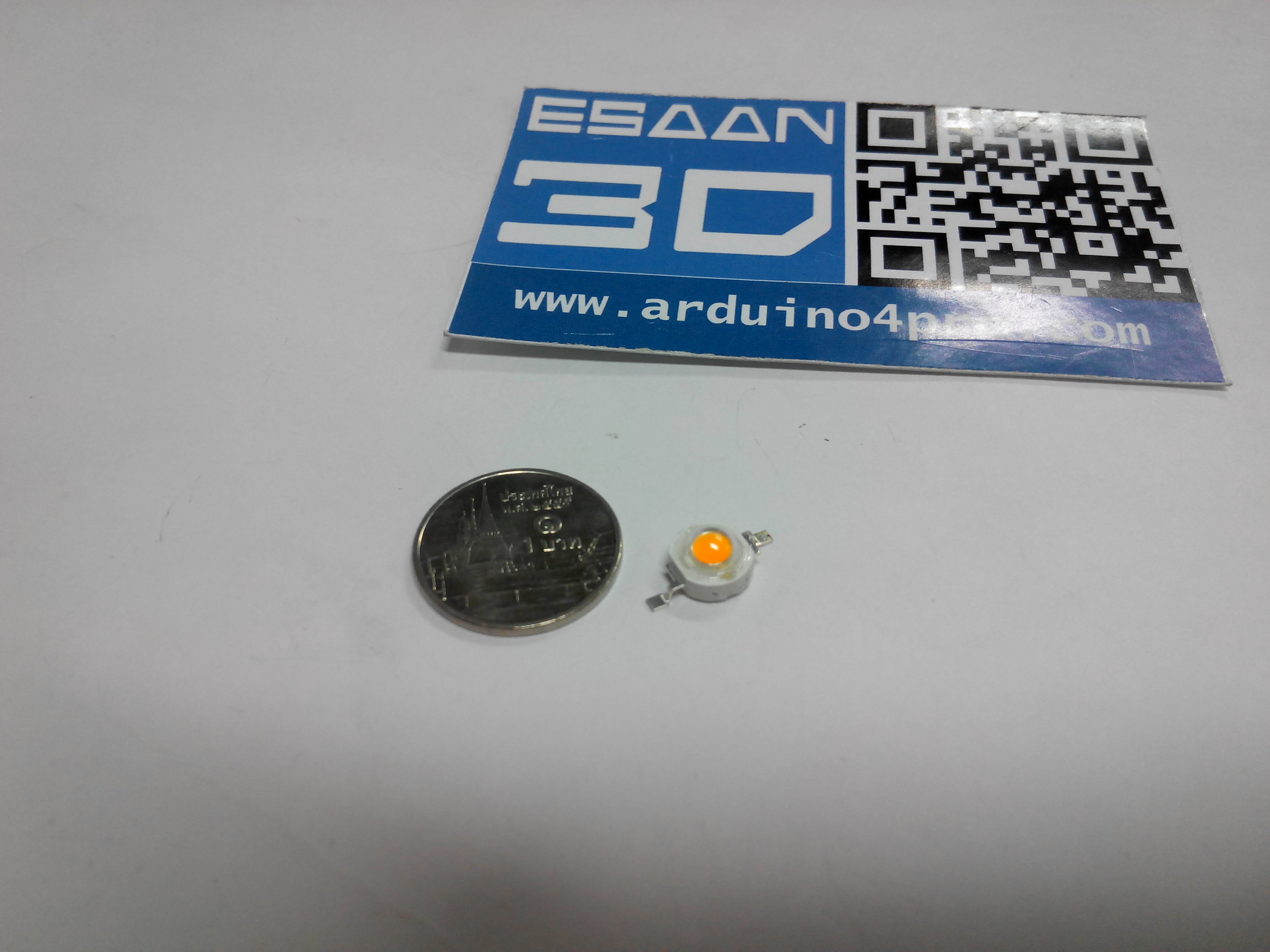 1W power LED แสงสี่เหลือง แรงดัน 3.2-3.4V อัตราความสว่าง 100-120LM