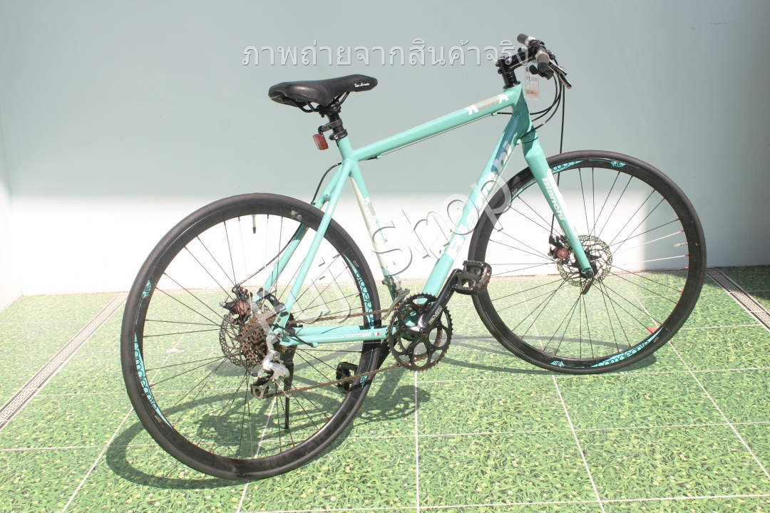 จักรยานไฮบริดญี่ปุ่น - ล้อ 700c - มีเกียร์ - อลูมิเนียม - Bianchi Roma - สีเขียว [จักรยานมือสอง]