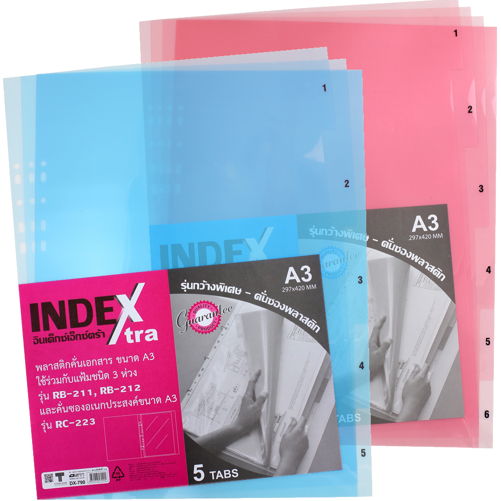 Numbered Tabs Index Divider A3 Multi Colors Extra