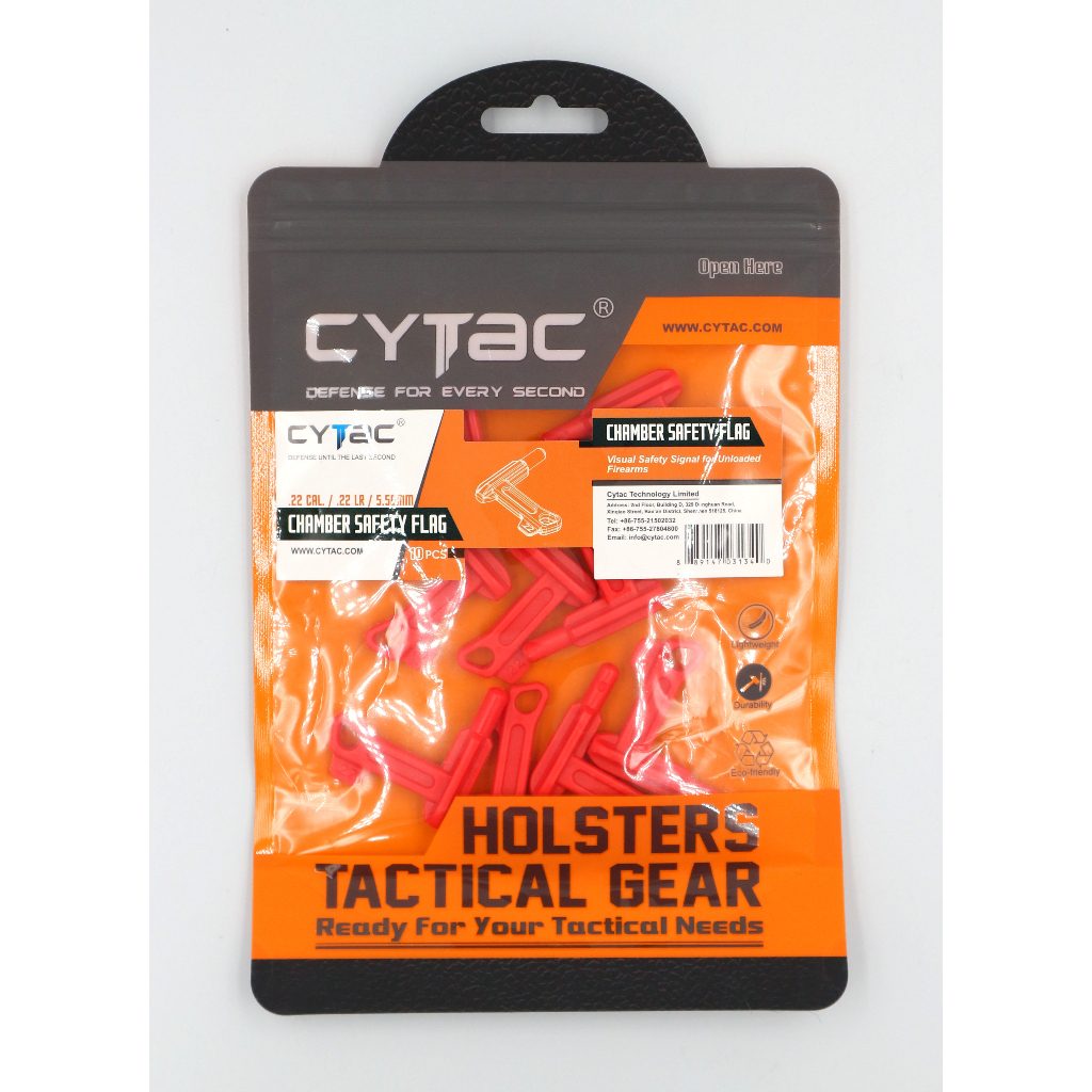 ตัวเซฟตี้รังเพลิง .22 Cal. .22 LR 5.56 mm (10 ตัว ชุด) แดง