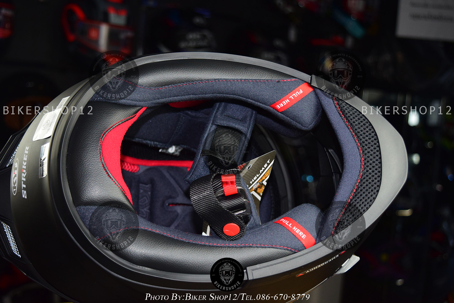 หมวกกันน็อคKYT STRIKER สี BLACK ดำเงา