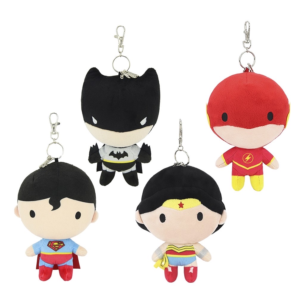 DC ลิขสิทธิ์แท้ พวงกุญแจ ซุปเปอร์ฮีโร่ DC Batman / The Flash / Superman / Wonder Woman Key Ring Doll Toy 6"