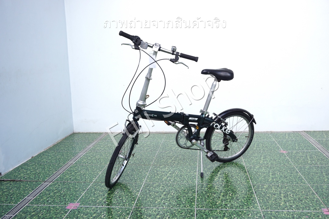 จักรยานพับได้ญี่ปุ่น - ล้อ 20 นิ้ว - มีเกียร์ - อลูมิเนียม - Dahon Route - สีเขียว [จักรยานมือสอง]