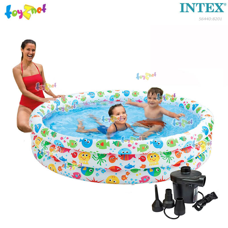 Intex Inflatable pool, little fish and friends 66 inch. (1.68x1.68x0.38 m.) No.56440