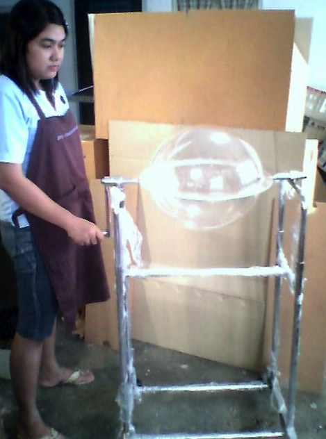 กล่องหมุนจับรางวัล ทรงกลม พร้อมชุดขาตั้งแสตนเลส