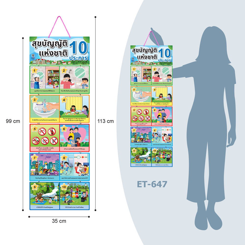 Hanging Display Flashcards 10 Principles of the National Health