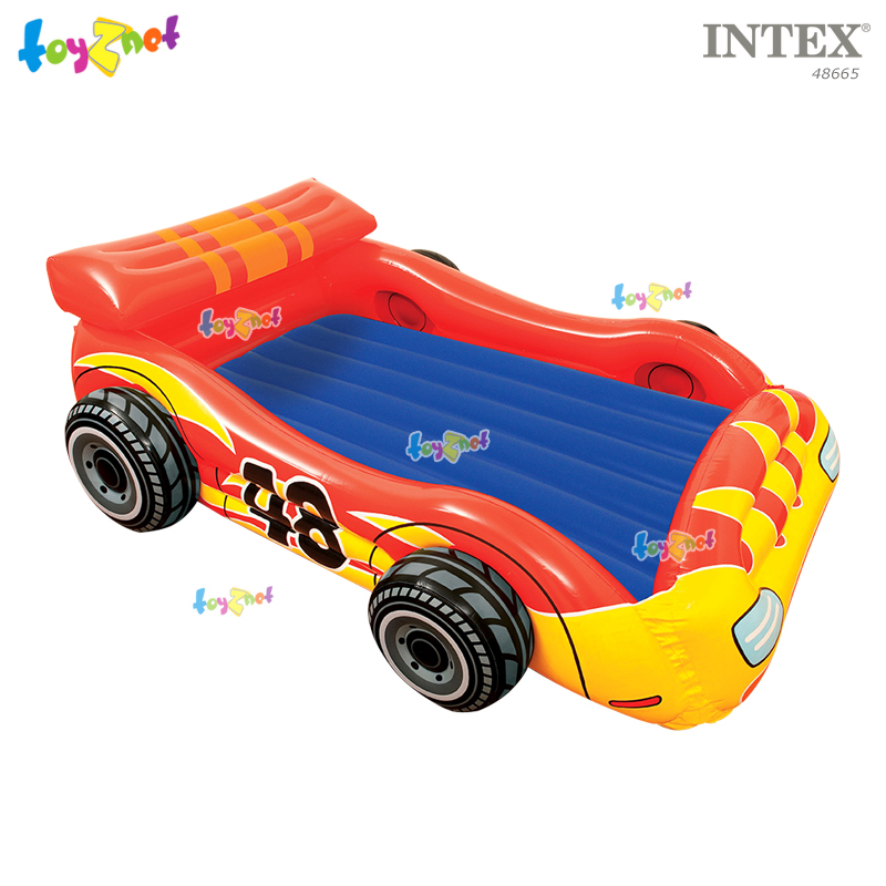 Intex ส่งฟรี ที่นอนคุณหนูทรงรถแข่ง 1.83x1.30x0.56 ม. บอล 10 ลูก รุ่น 48665