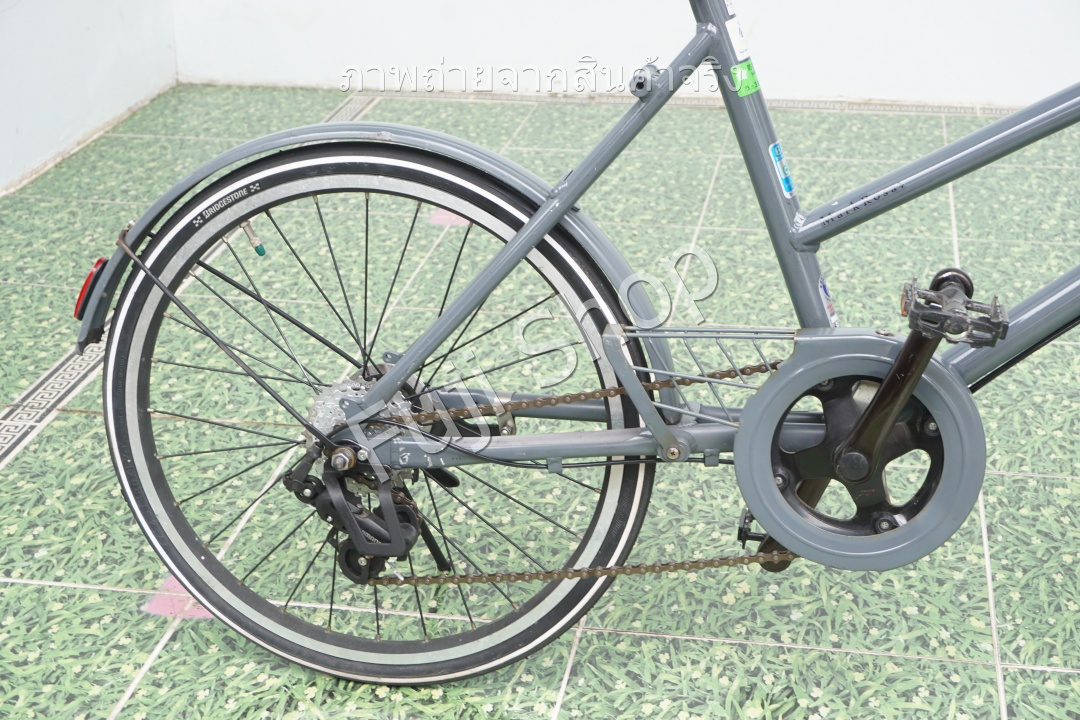 จักรยานญี่ปุ่น - ล้อ 20 นิ้ว - มีเกียร์ - อลูมิเนียม - Bridgestone Green Label - สีเทา [จักรยานมือสอง]