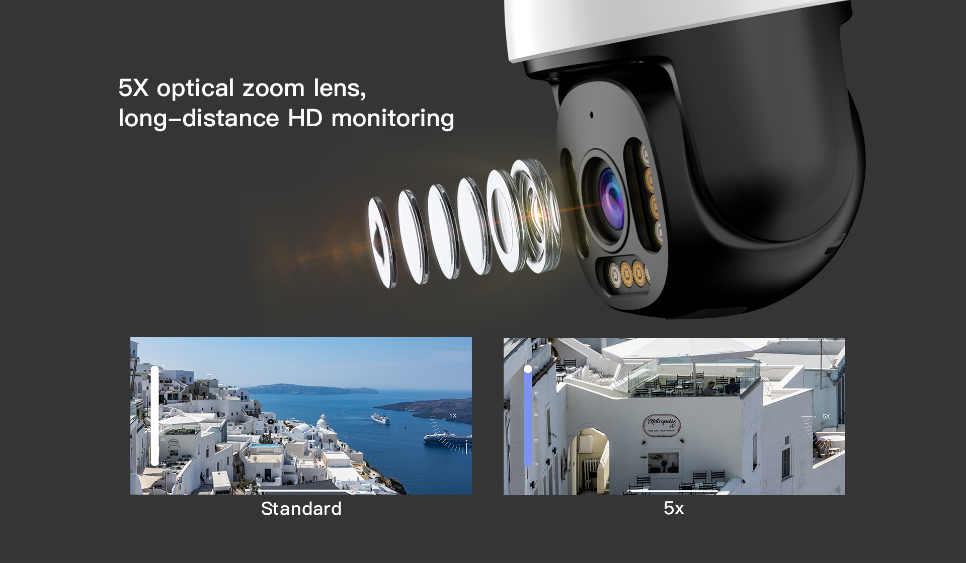 Vstarcam CS611Q-X5 กล้องวงจรปิดระบบ IP WIFI 4 MP PTZ Full Color เลนส์ซูมได้ มีไมค์และลำโพงในตัว ติดตั้งภายนอกได้ BY BILLIONAIRE SECURETECH CS611Q-X5