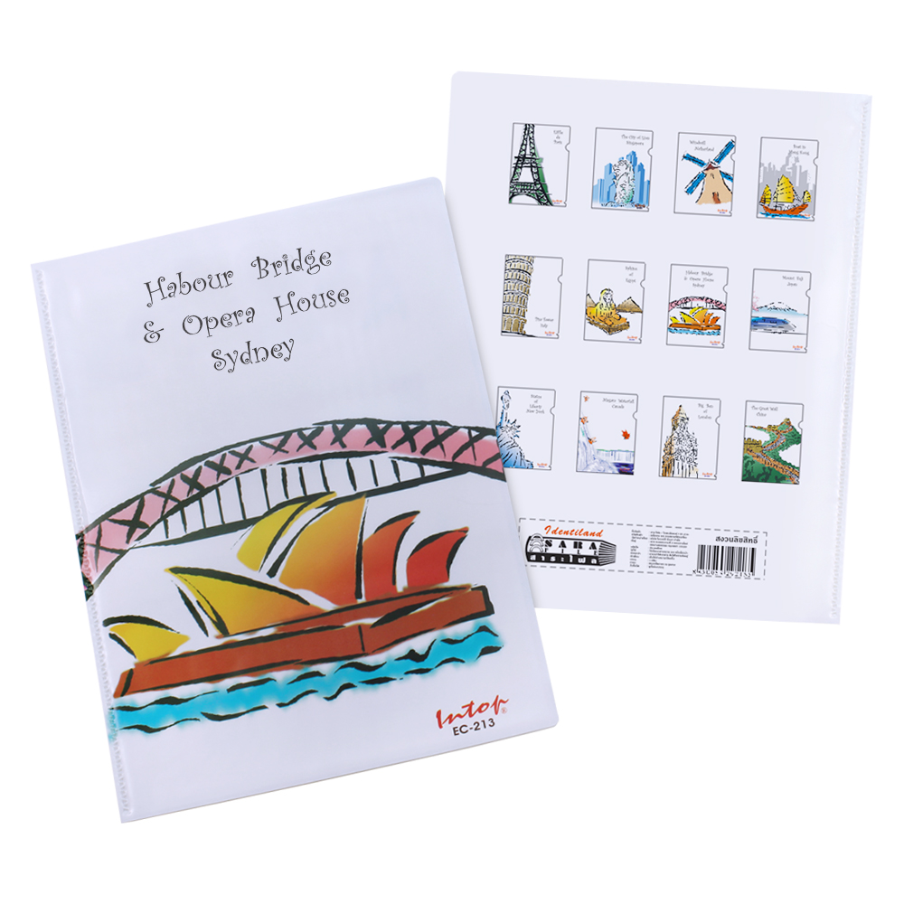 สคบ.แฟ้มแคตตาล็อก A4 10ช่อง ปกลายIdentiland