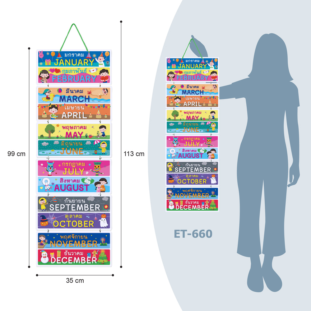 Hanging Display Flashcards 12 Months