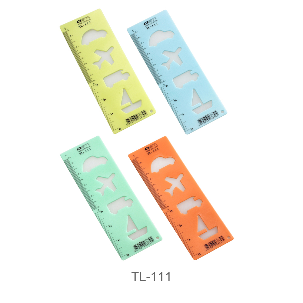 ไม้บรรทัดเทมเพลต 6.8x19ซม. ไอคอน TL-111
