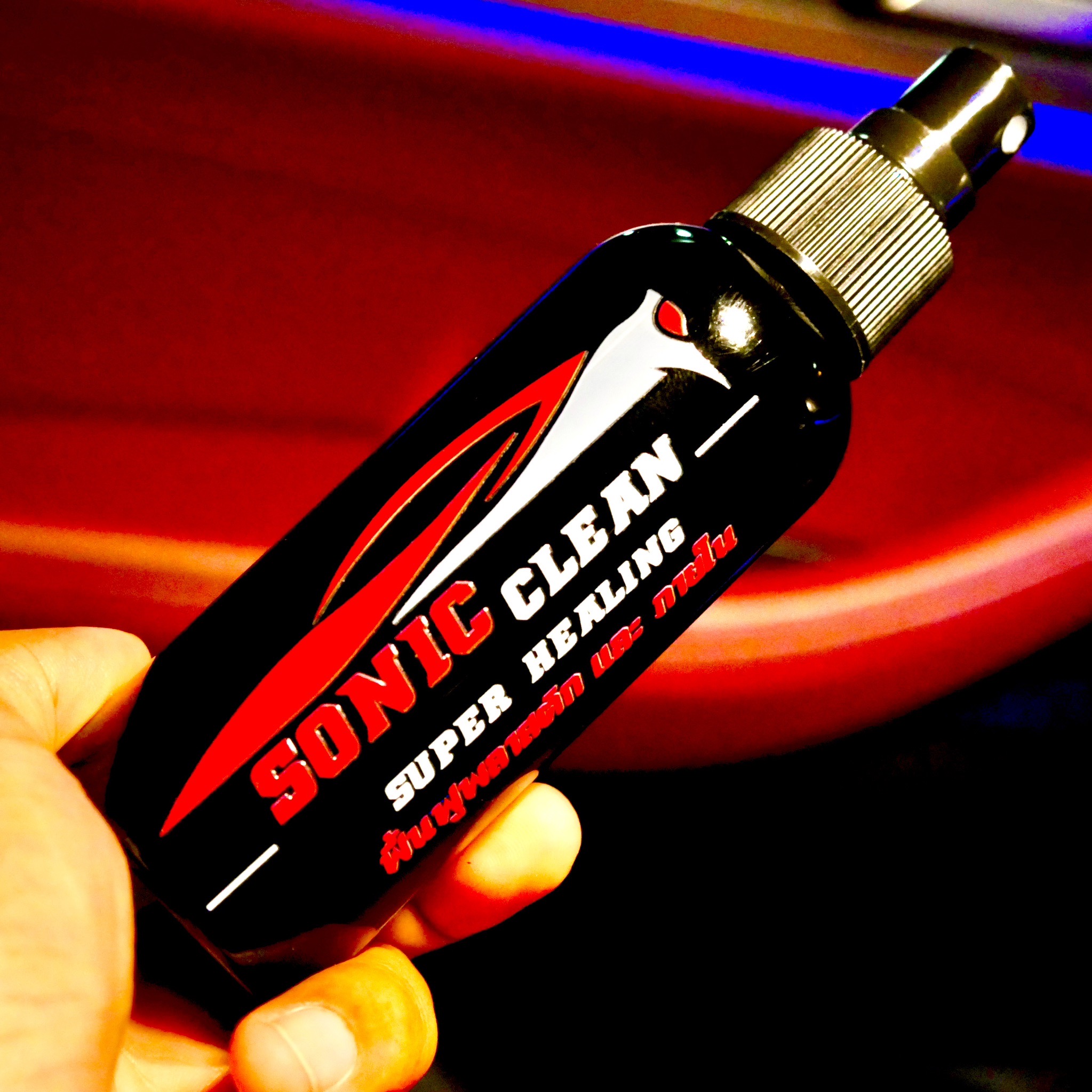 SONIC CLEAN สเปรย์ เช็ดคอนโซล เช็ดยาง ฟื้นฟูพลาสติก