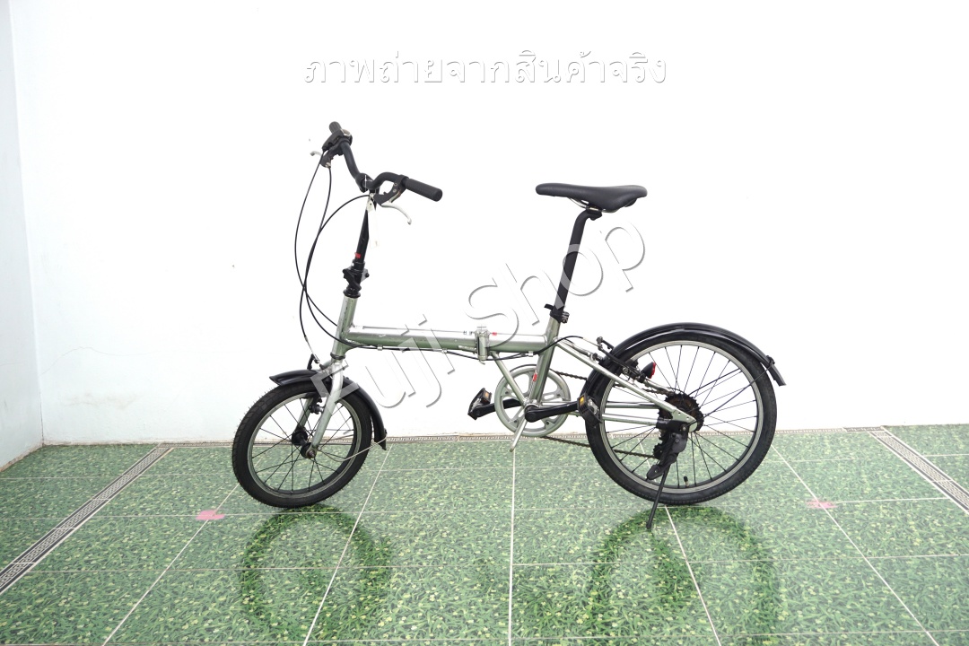 จักรยานพับได้ญี่ปุ่น - ล้อ 16/20 นิ้ว - มีเกียร์- อลูมิเนียม - สีเงิน [จักรยานมือสอง]