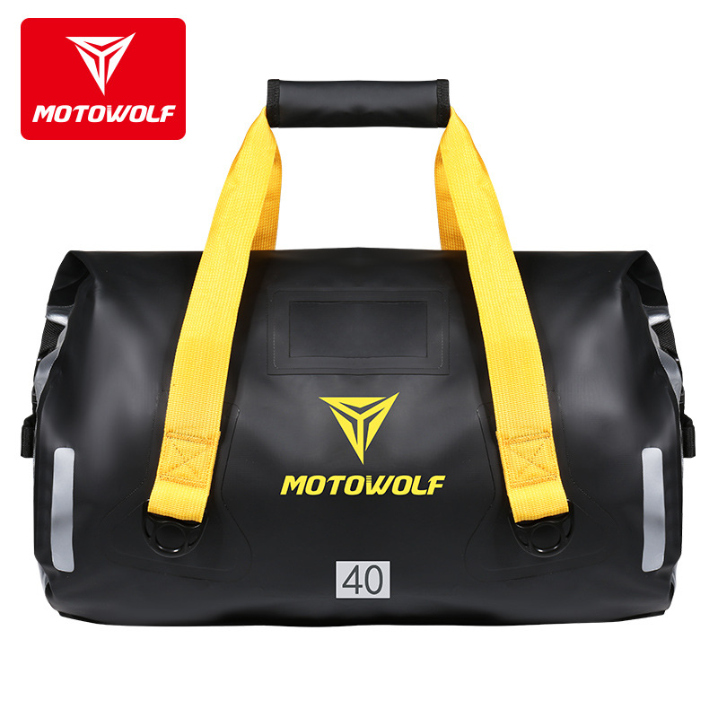 กระเป๋ากันน้ำ มัดท้าย สำหรับรถมอเตอร์ไซด์ Motowolf (แท้) 90L