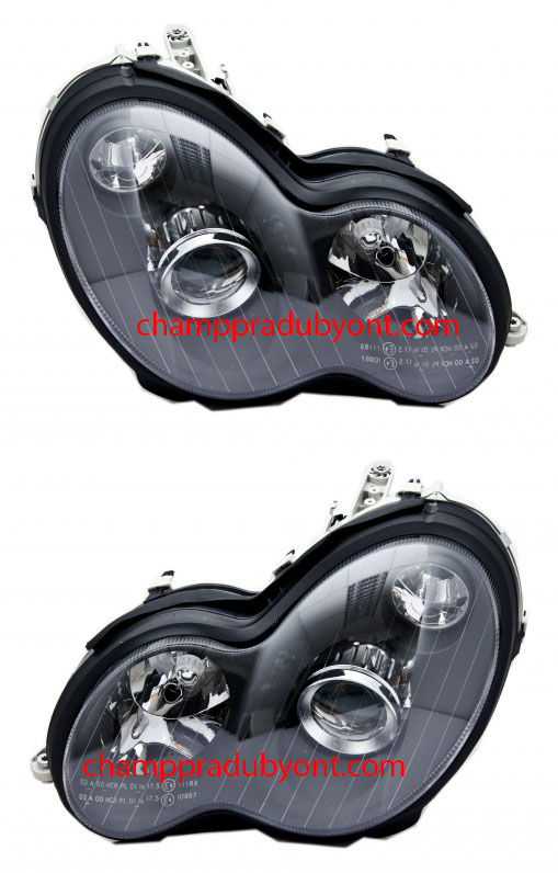 ไฟหน้าโปรเจคเตอร์ BENZ C-CLASS W203 2001-2007 ดำ ทรง AMG