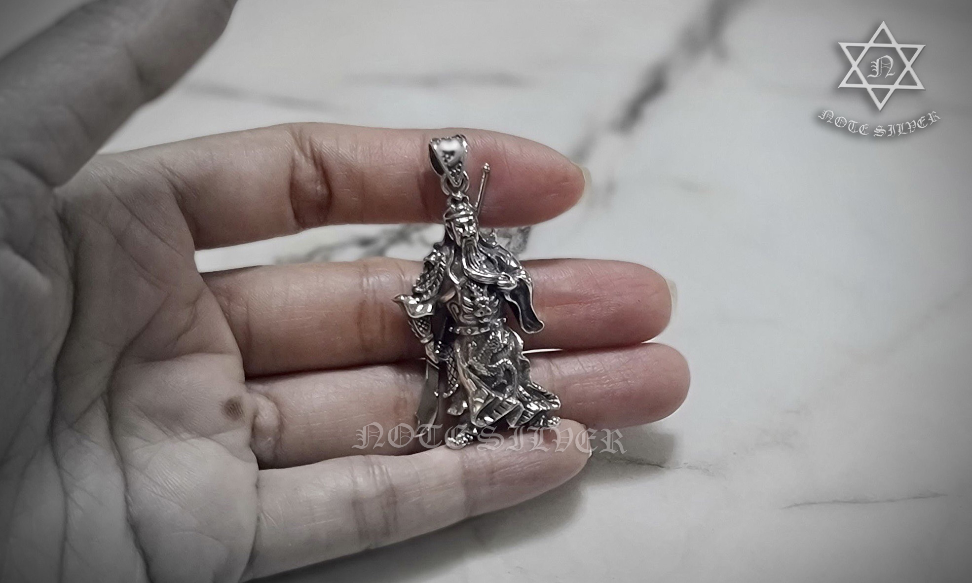 จี้เงินแท้เทพเจ้ากวนอู Sterling silver 925 NSSV2959