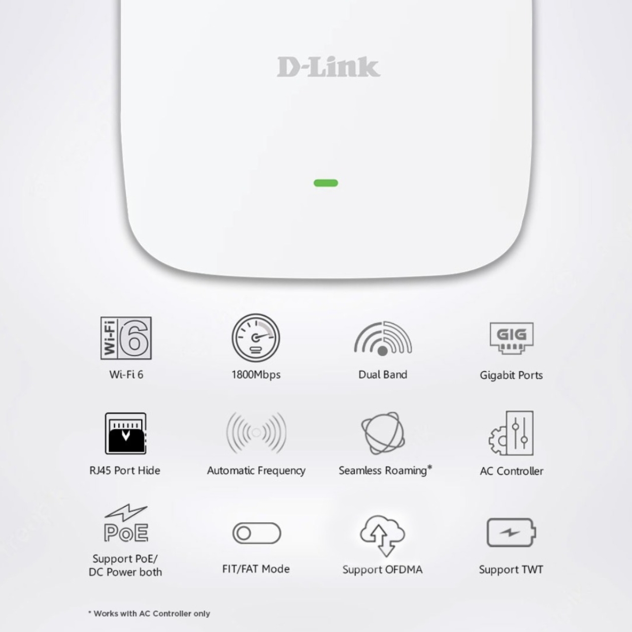 D-LINK DAP-X1810F : Unified Wireless AX1800 WIFI 6 Access Point BY BILLIONAIRE SECURETECH DAP-X1810F
